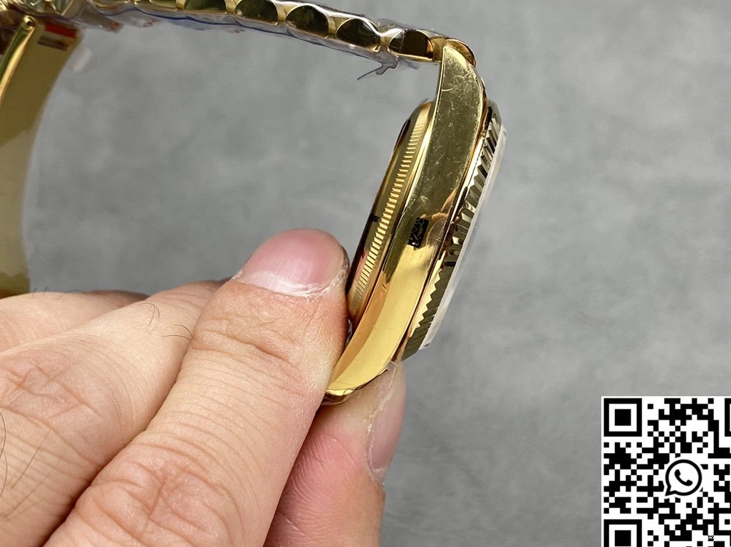 Gold Date 36mm v5 Steel Tungsten Yellow Day Factory M128238-0045 Gold Dial QF Rolex 0206